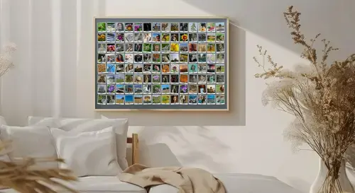 Polaroid Collage met 100+ Foto's en Beschriftingen