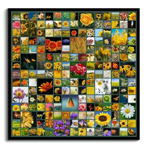 Creëer je eigen vierkante fotocollage: Natuurfoto's als wanddecoratie!