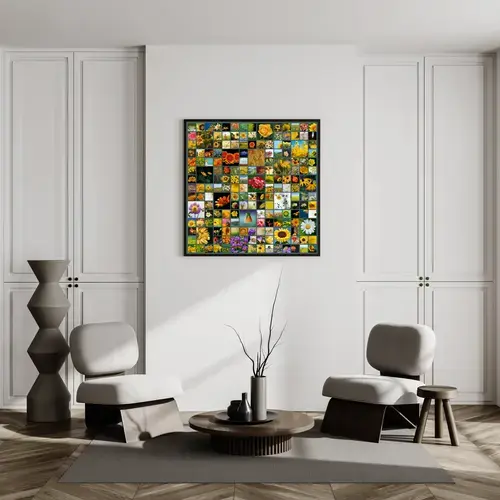 Vierkante Fotocollage met Natuurbeelden