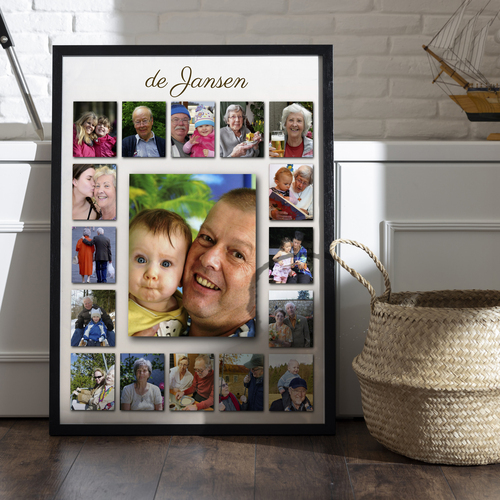 Familie Fotocollage Poster Maak zelf jouw unieke fotogeschenk