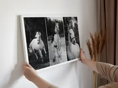 Herdenkingsposter paard met rijmotief & naam