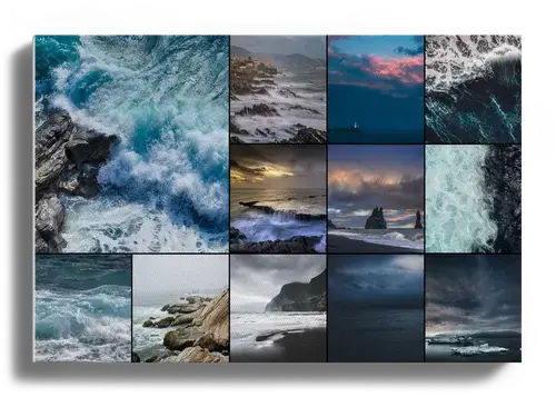 Natuurfotografie Collage: Weerfenomenen Premium Print