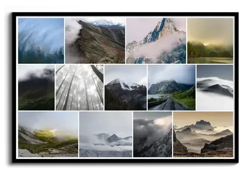 Natuurfotografie Collage: Weerfenomenen Premium Print