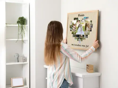 Fotocollage Moeder Hart met Foto's en Liefdetekst
