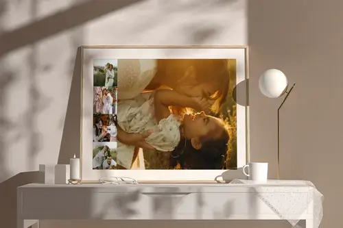 Fotocollage Moederdag/Vaderdag met eigen tekst