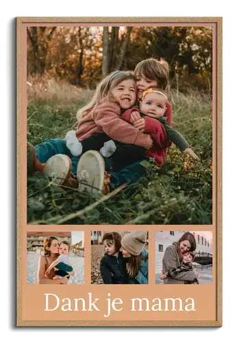 Fotocollage Moederdag/Vaderdag met eigen tekst