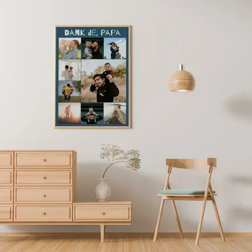 Fotocollage voor papa's met eigen tekst