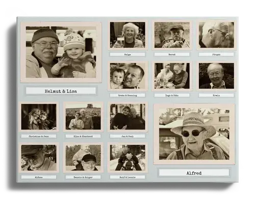 Fotocollage in sepia retro stijl met oude foto’s