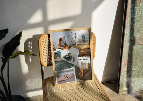 Vakantie scrapbook fotocollage met tekst