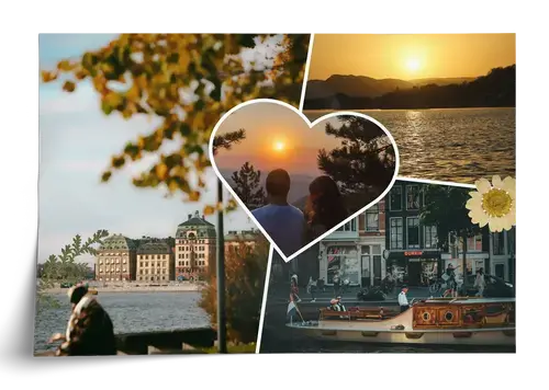 Scrapbook Clean collage vakantieherinneringen