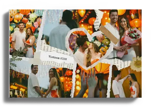 Vakantie scrapbook fotocollage met tekst