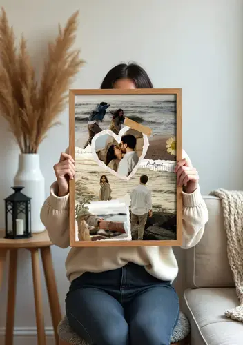 Vakantie scrapbook fotocollage met tekst