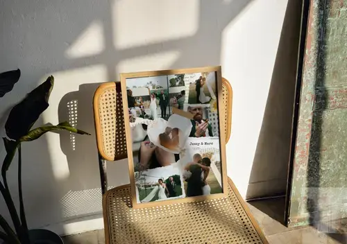 Scrapbook fotocollage bruiloft/verloving