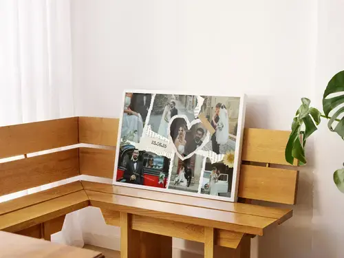 Scrapbook fotocollage bruiloft/verloving