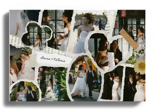 Scrapbook fotocollage bruiloft/verloving