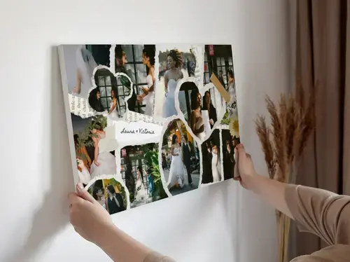 Scrapbook fotocollage bruiloft/verloving