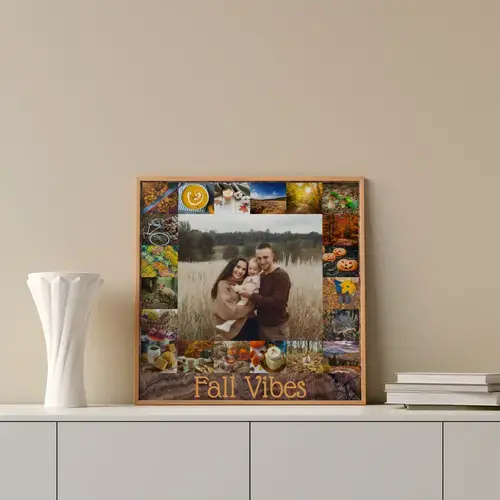 Herfstfotocollages met persoonlijke teksten