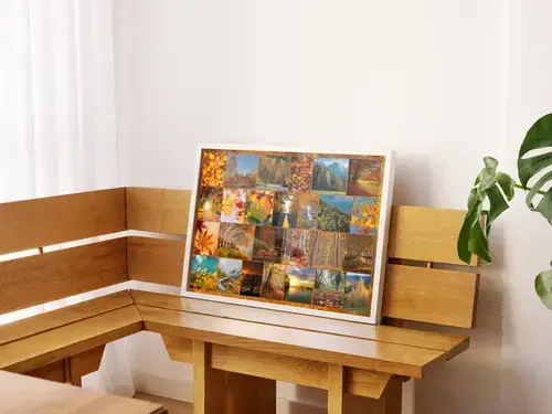 Herfstfotocollages met persoonlijke teksten