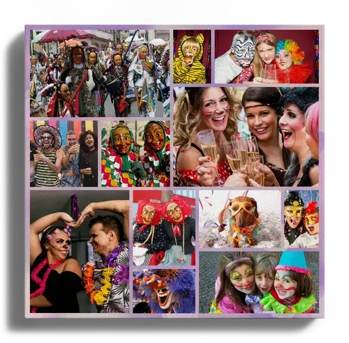 Carnaval fotocollages met eigen tekst