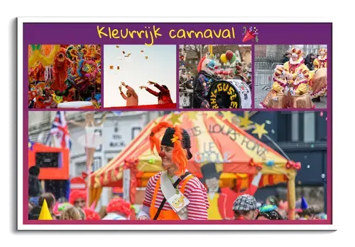 Carnaval fotocollages met eigen tekst