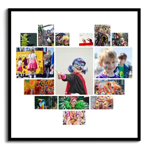 Carnaval fotocollages met eigen tekst