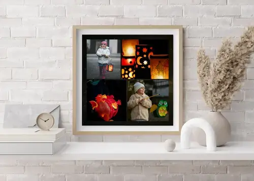 Fotocollage Sint-Maarten lampionnenoptocht