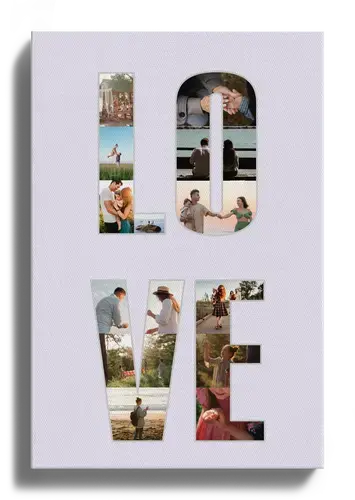 Fotocollage "LOVE" met persoonlijke foto's