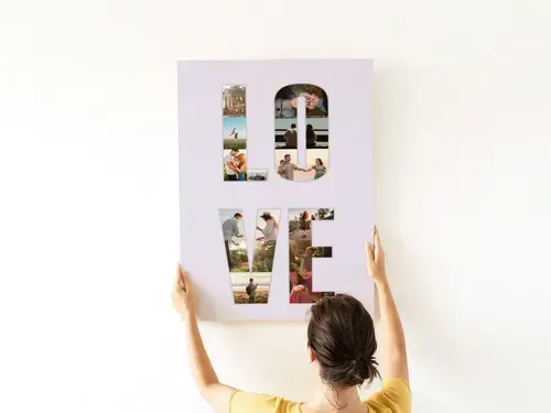 Fotocollage "LOVE" met persoonlijke foto's