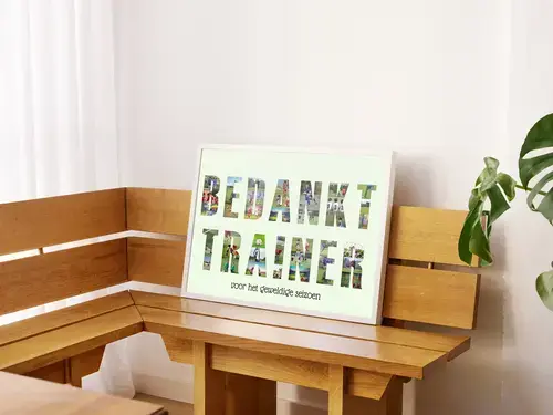 Dankbetuiging Collage Trainer Cadeau