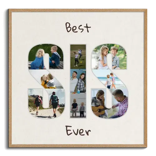Fotocollage Beste Zus in hartvorm
