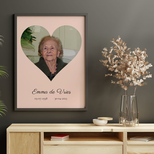 Herdenk met een Hartvormige Rouwcollage: Voeg jouw persoonlijke touch toe