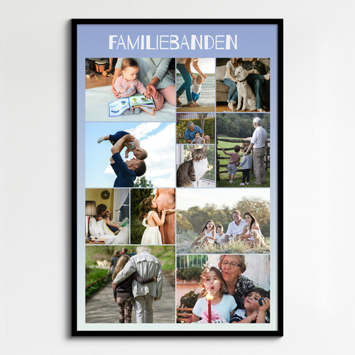 Creëer je eigen wilde familie collage met gepersonaliseerde teksten