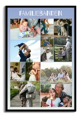 Creëer je eigen wilde familie collage met gepersonaliseerde teksten