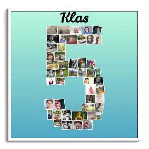 Maak je persoonlijke fotocollage in de vorm van een cijfer 5 - Perfect cadeauidee!