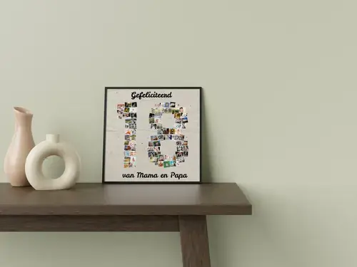 Fotocollage Cijfers: 18 Jaar Verjaardag