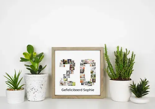 Fotocollage '20' met Aanpasbare Foto's