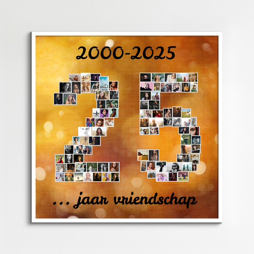 Creëer je eigen jubileum fotocollage - Perfect cadeau voor 25 jaar vieren