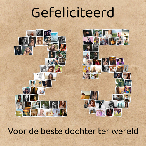 Creëer je eigen jubileum fotocollage - Perfect cadeau voor 25 jaar vieren