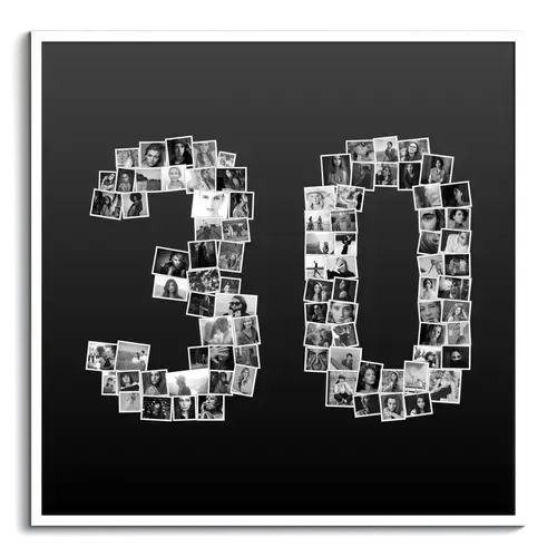 Maak jouw unieke '30'-fotocollage met jouw favoriete herinneringen