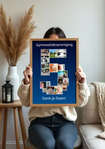 Fotocollage Cijfer Poster - Downloadbaar