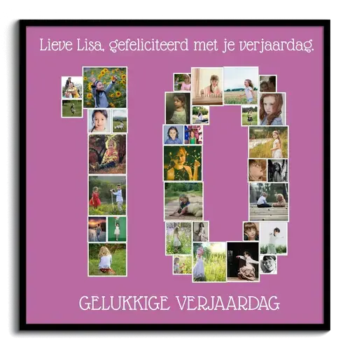 Fotocollage Cijfer Poster - Downloadbaar