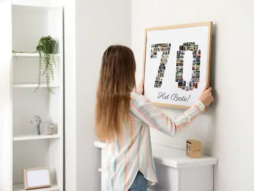 Fotocollage '70' verjaardag, gepersonaliseerd ontwerp