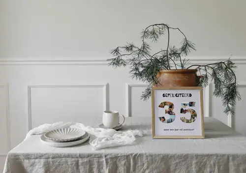 Fotocollage Cijfer 35 Verjaardag aanpasbaar