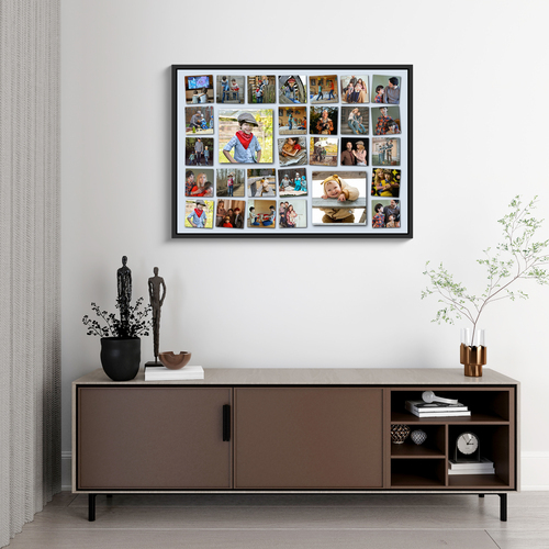 Creëer je eigen gepersonaliseerde fotocollage in speels raster-design