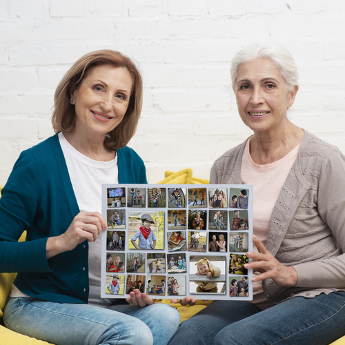 Creëer je eigen gepersonaliseerde fotocollage in speels raster-design