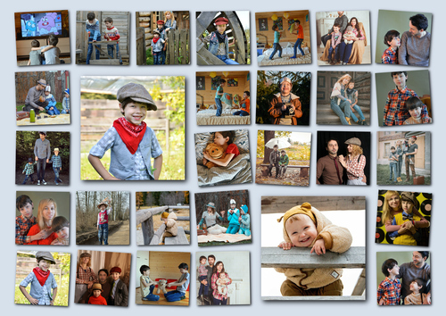 Creëer je eigen gepersonaliseerde fotocollage in speels raster-design