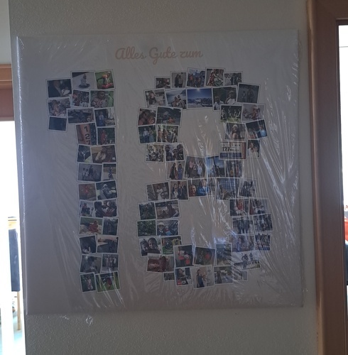 Klantfoto van Anja voor beoordeling Afdruk Fotocollage Canvas 70x70cm