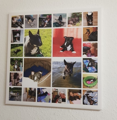 Klantfoto van Bianca voor beoordeling Afdruk Fotocollage Canvas 50x50cm