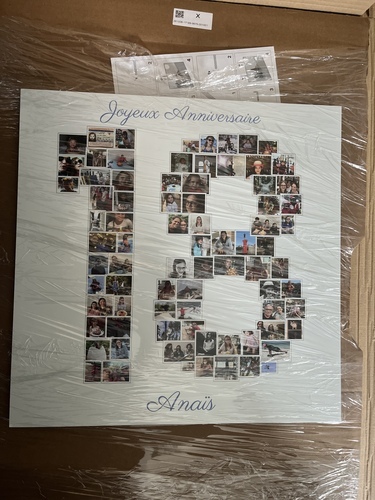 Klantfoto van Carole voor beoordeling Afdruk Fotocollage Dibond 40x40cm