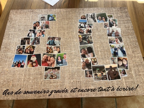 Klantfoto van Christelle voor beoordeling Afdruk Fotocollage Poster 70x50cm